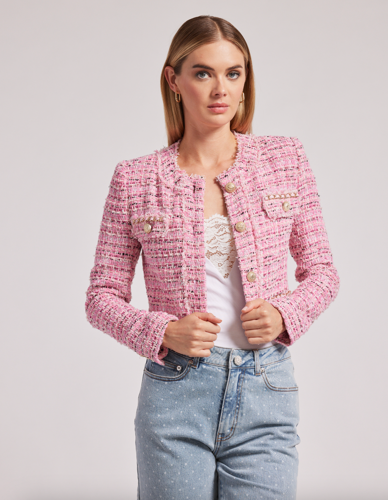 Kristen Tweed Jacket - Pink– 25 South Boutiques