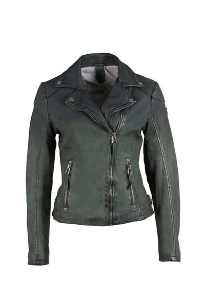 Karyn Leather Jacket - South Jade– Boutiques 25
