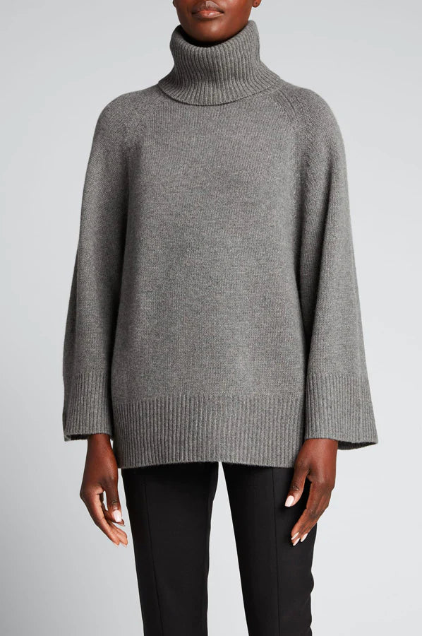 Wool Cashmere Wide Sleeve Turtleneck - Grey– 25 South Boutiques